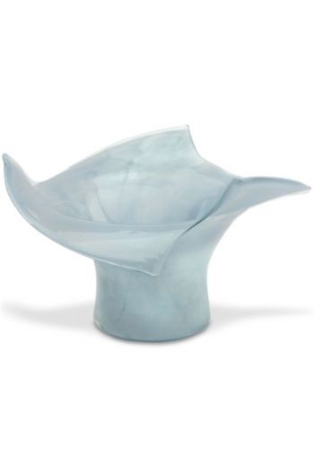 Lenox Frosted Blue Art Glass Bowl 