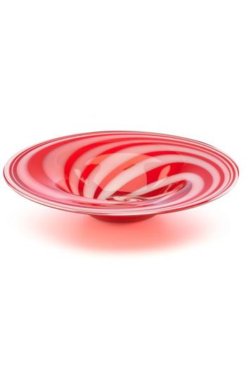 Lenox Peppermint Swirl Art Glass Bowl 