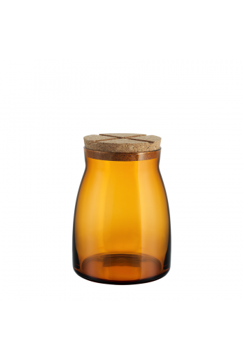Bruk Jar with Cork (amber, large)