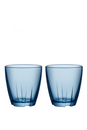 Kosta Boda Bruk Tumbler (water blue, small, pair)
