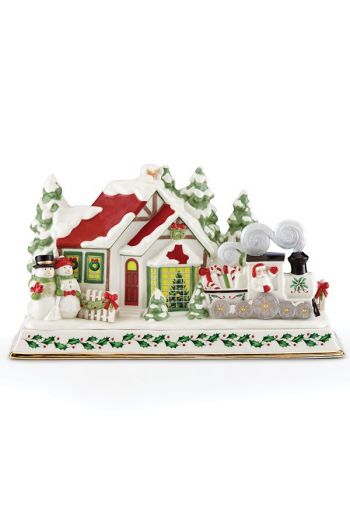 Lenox Holiday Musical™ Santa and Train Lit Musical Centerpiece 