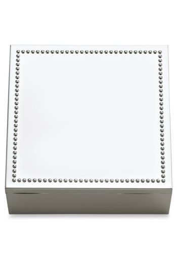 Reed & Barton Personalized  Lyndon Square Silver plate Keepsake Box 