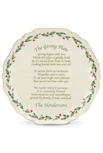 Lenox Personalized  Holiday® Giving Plate 