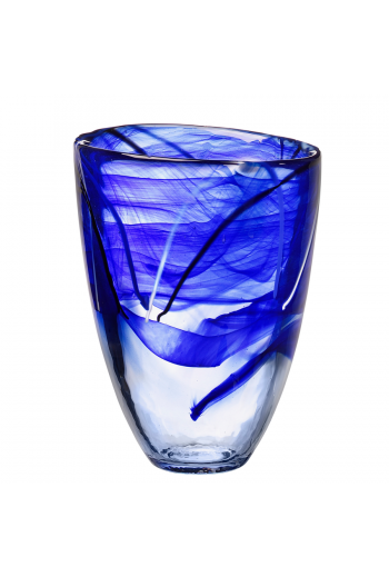 Kosta Boda Contrast Vase, Blue