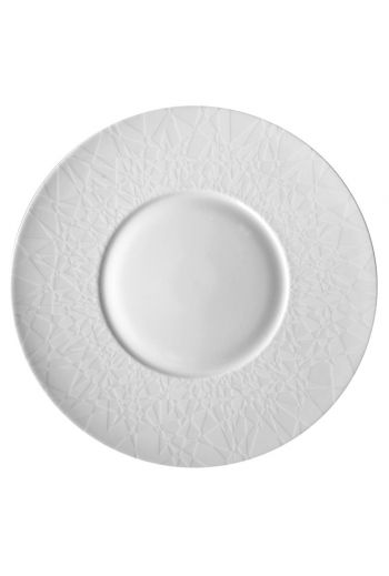 J.L. Coquet Diamond - White Incrustation Dinner Plate