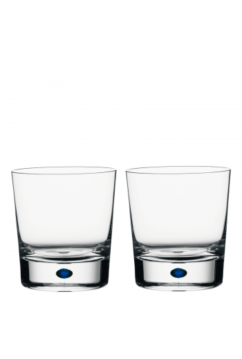 
	Orrefors Intermezzo Blue Double Old Fashioned Pair