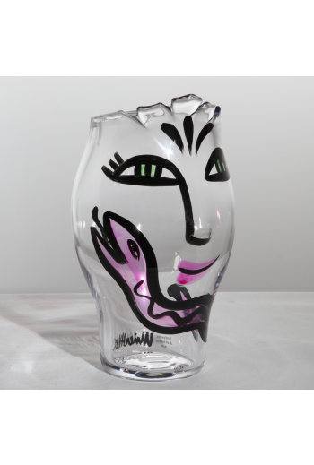 Open Minds Vase (clear/pink)