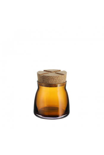 Kosta Boda Bruk Jar with Cork (amber, small)