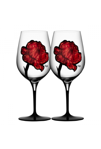 Kosta Boda Tattoo Wine Glass (pair)