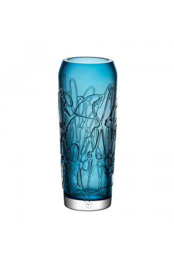 Kosta Boda Twine Vase (blue, small)