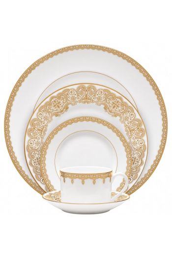 Waterford Lismore Lace Gold 5-Piece Place Setting