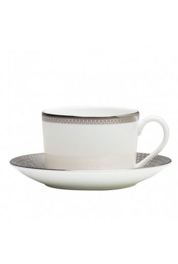 Waterford Aras Grey Teacup & Saucer Set