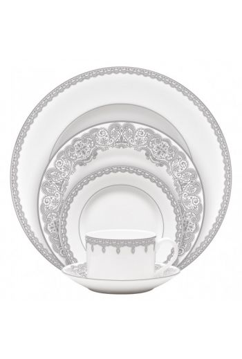 Waterford Lismore Lace Platinum 5-Piece Place Setting