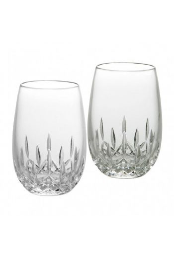 Waterford Lismore Nouveau Stemless White Wine, Pair