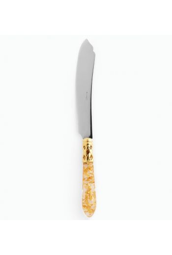 Vietri Aladdin Brilliant Gold Fleck Cake Knife