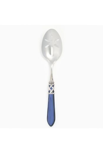 Vietri Aladdin Antique Blue Slotted Serving Spoon