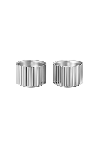 Georg Jensen Bernadotte Stainless Steel Egg Cup Set, 2 Pcs. - H: 1.3 inches. Ø: 1.57 inches.
