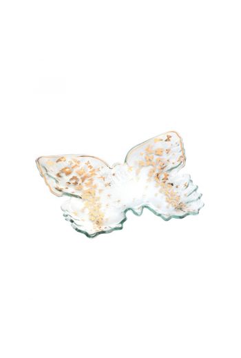 Annieglass Butterfly Chip & Dip Server