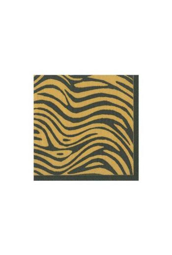 Caspari Serengeti Paper Cocktail Napkins in Ochre - 20 Per Package - 5" x 5" napkin