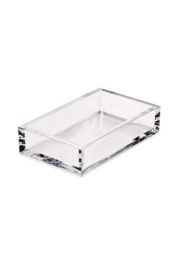 Caspari Acrylic Guest Towel Napkin Holder - 9"L x 5.5"W x2.5"H