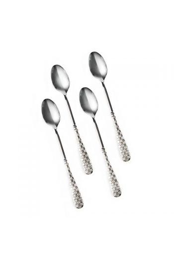 MacKenzie-Childs Check Set of 4 Iced Tea Spoons - 7.75" long