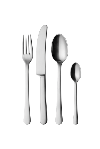 Georg Jensen Copenhagen Matte 4 Pc. Cutlery Set: 18/8 Stainless Steel