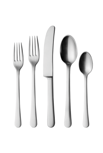 Georg Jensen Copenhagen Matte 5 Pc. Cutlery Set: 18/8 Stainless Steel