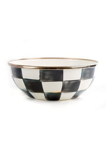 MacKenzie-Childs Courtly Check Enamel Everyday Bowl - 6" dia., 2" tall, 2 cup capacity