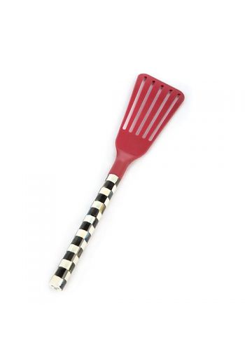 MacKenzie-Childs Courtly Check Red Fish Spatula - 13" long