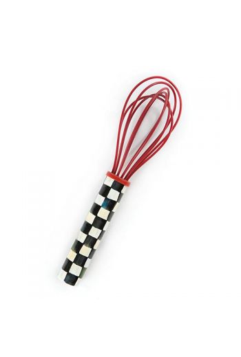 MacKenzie-Childs Courtly Check Small Red Whisk - 8.25" long