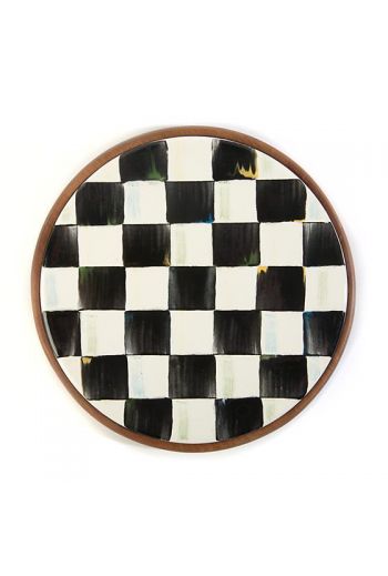 MacKenzie-Childs Courtly Check Enamel Trivet - 6.75" dia., 0.75" tall