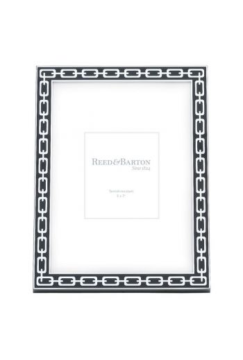 Reed & Barton Silver Link Midnight 5" x 7" Photo Frame 