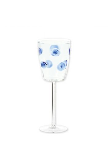 Vietri Drop Blue Wine Glass