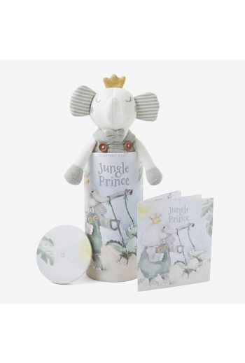 Elegant Baby 10" Prince Elephant Baby Knit Toy w/ Gift Box