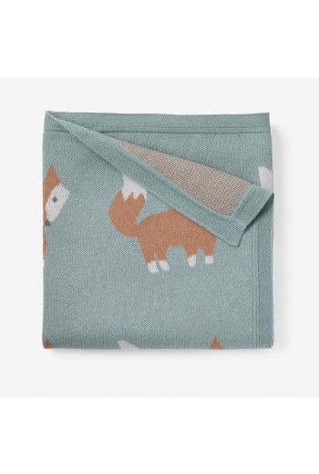 Elegant Baby Fox Teal Knit Baby Blanket - 30" x 40"