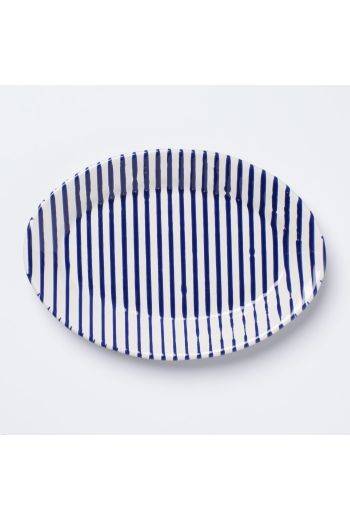 stripe small oval platter