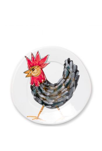 Vietri Fortunata Rooster Salad Plate