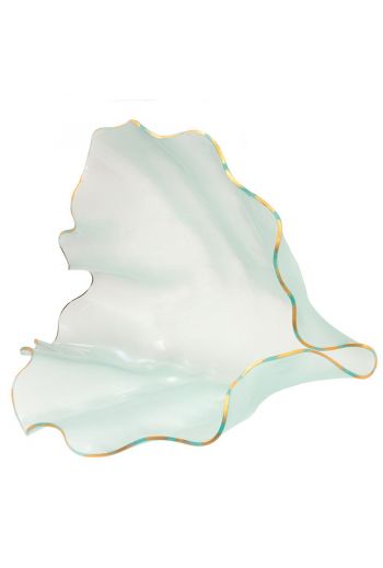 Annieglass Frosted Clamshell Sculpture