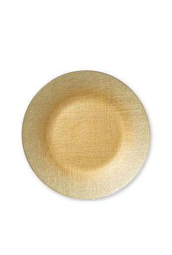 GLITTER GLASS GOLD SERVICE PLATE/CHARGER