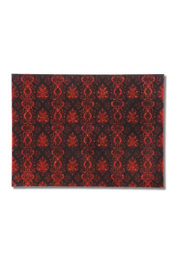 Black and Red Glass Lace Mirror placemat