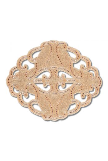 Champagne Blush Hand Beaded Art Deco Circular Cut Out Lace Placemat