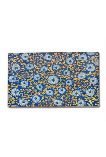 Blue and Gold Flower Lace Mirror Placemat
