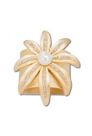 Gold Wild Flower Napkin Ring