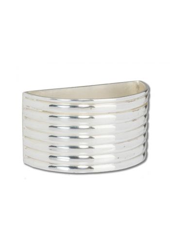 Silver Ribbed Napkin Ring
