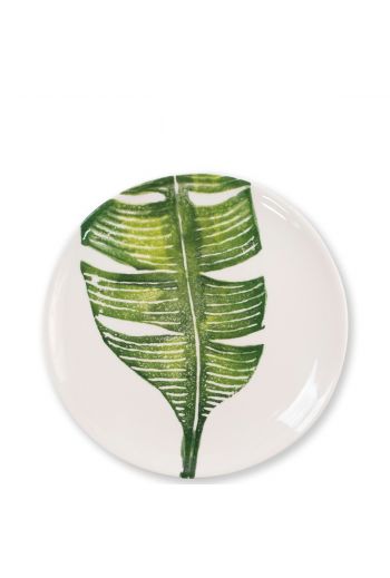 Vietri Into the Jungle Banana Leaf Salad Plate