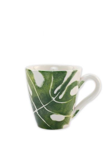 Vietri Into the Jungle Monstera Leaf Mug