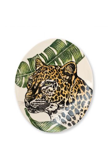Vietri Into the Jungle Cheetah Oval Platter