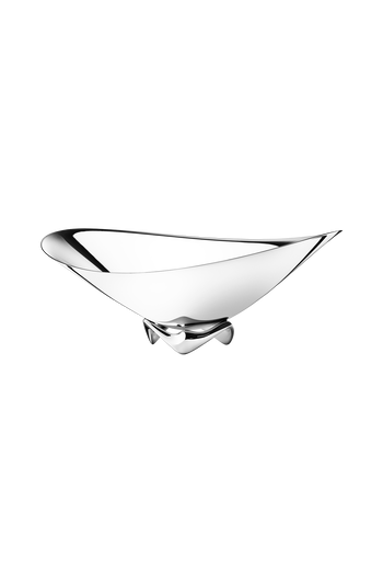 Georg Jensen Koppel Wave Bowl, Large Mirror Polished Stainless Steel - H: 6.65 inches. Ø: 16.54 inches.