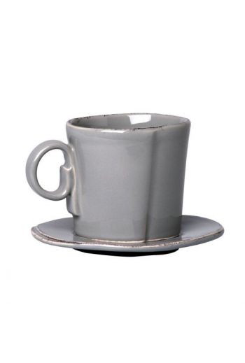 Lastra Gray Espresso Cup and Saucer