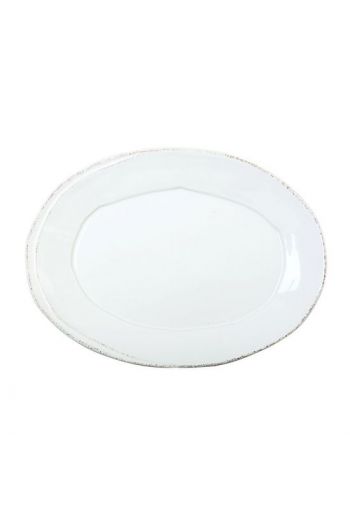 Lastra White Small Oval Platter